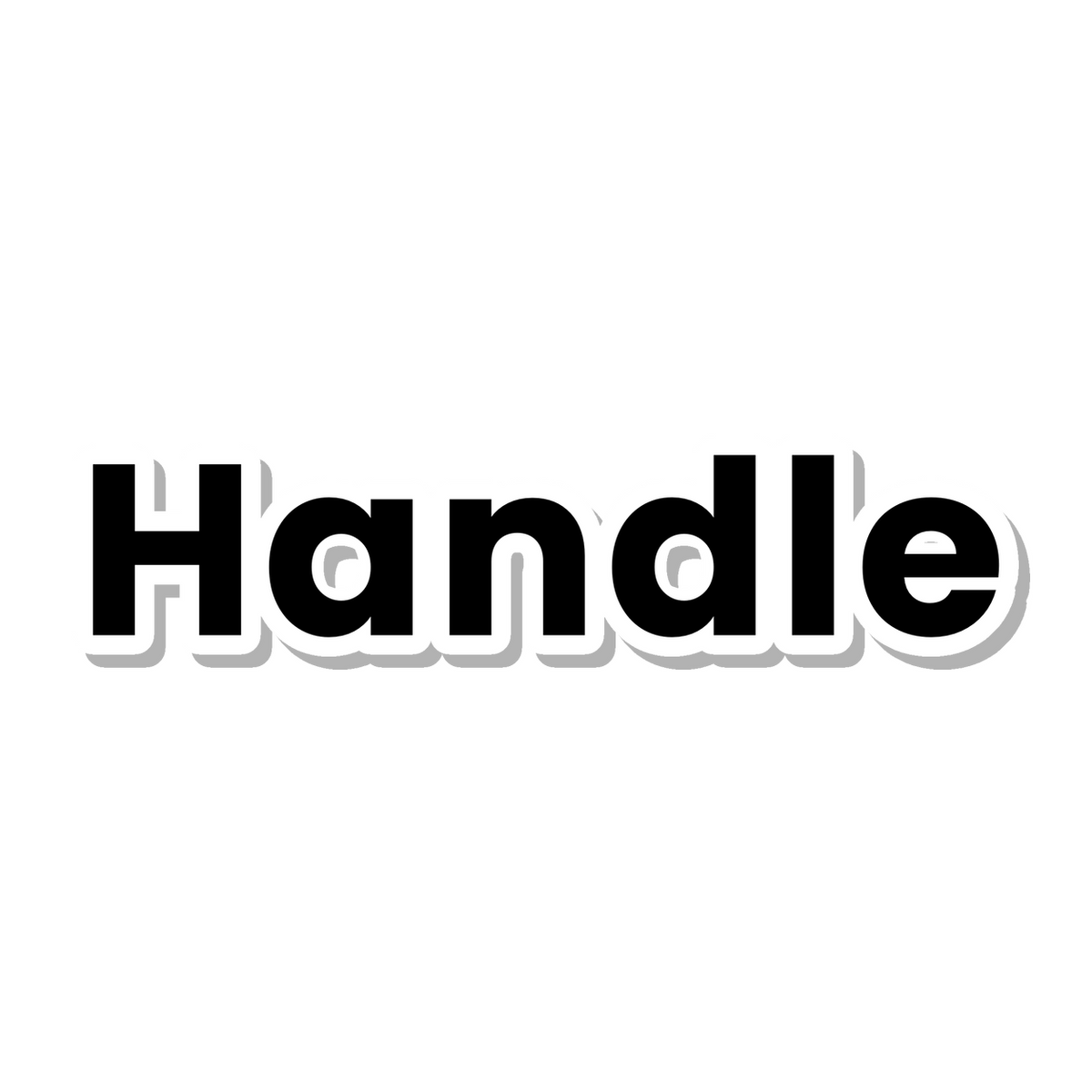 Handle die-cut sticker