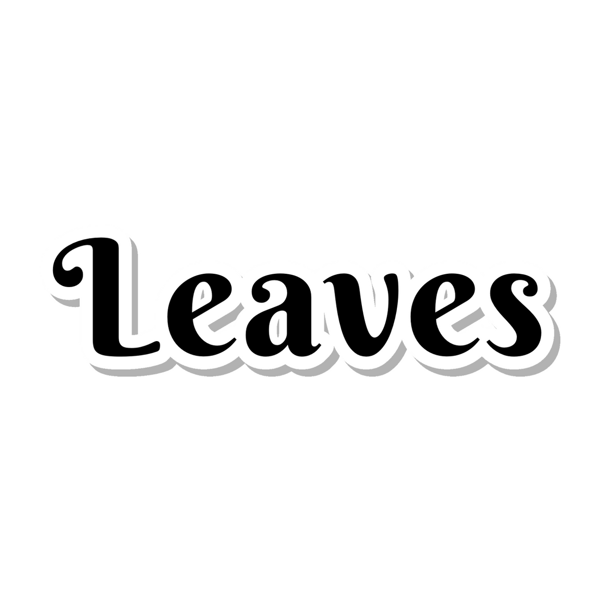 Leaves die-cut sticker
