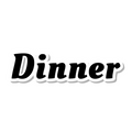 Dinner die-cut sticker