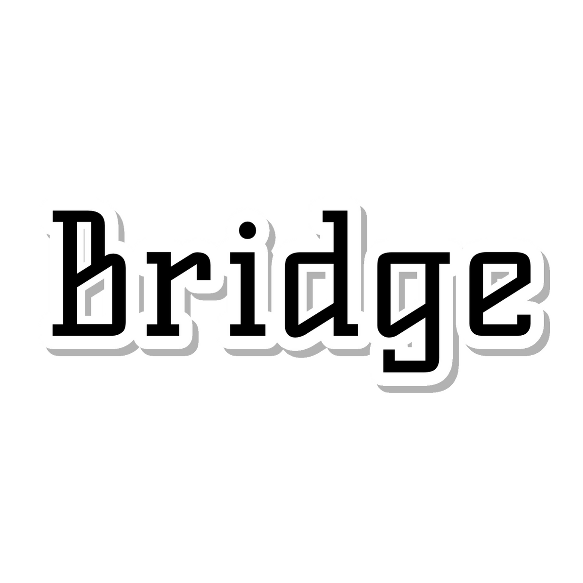 Bridge die-cut sticker