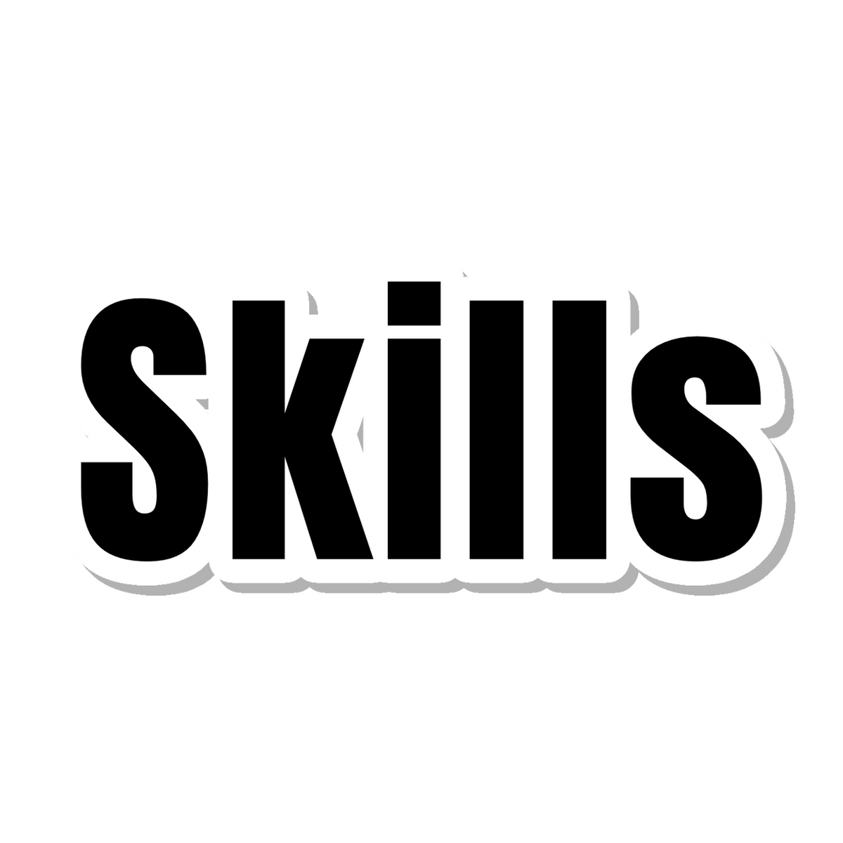 Skills die-cut sticker