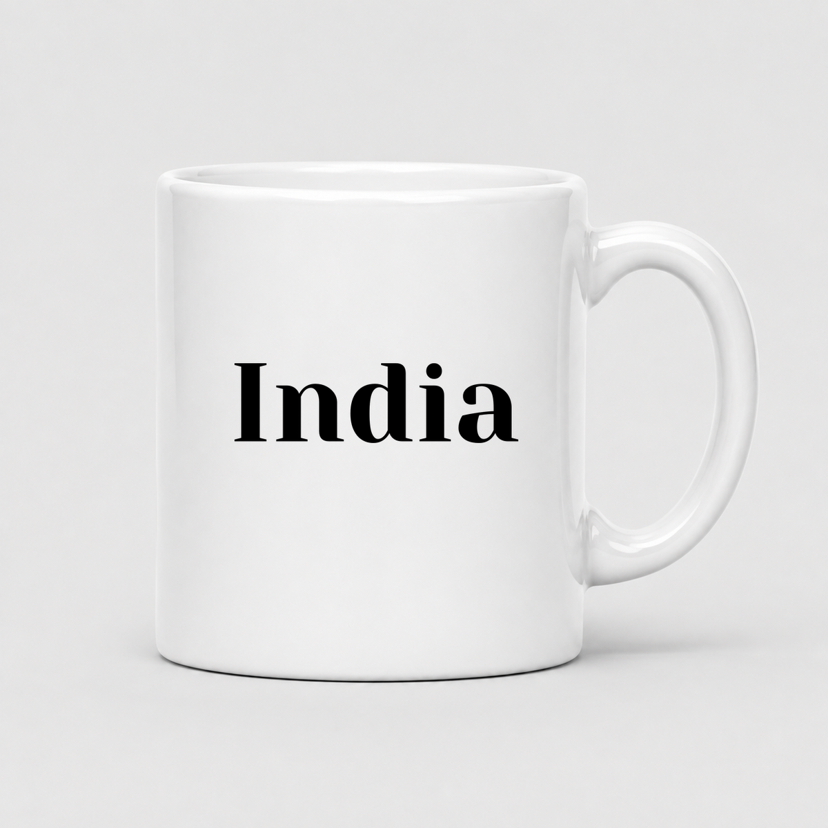 India Mug in white