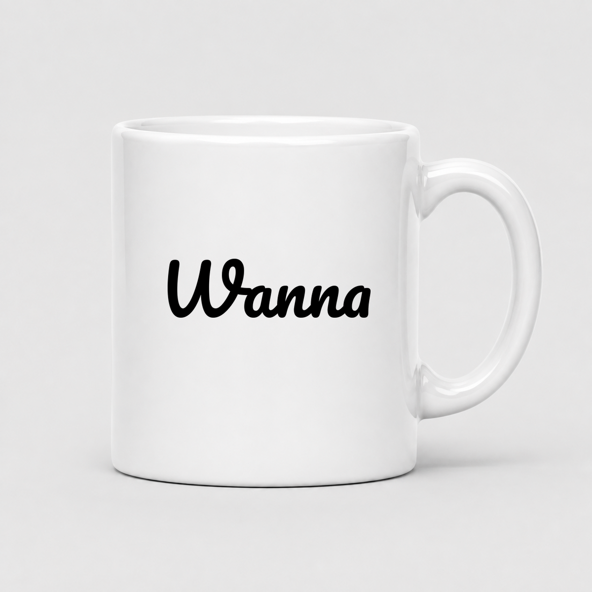 Wanna Mug in white