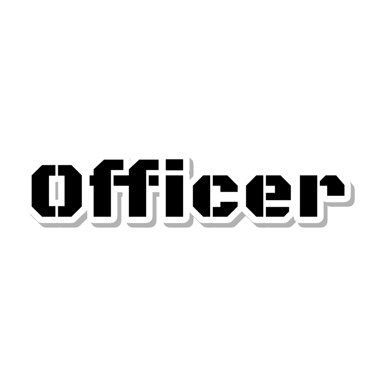 Officer die-cut sticker