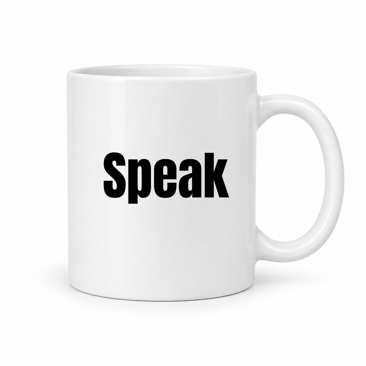 Speak Mug in white
