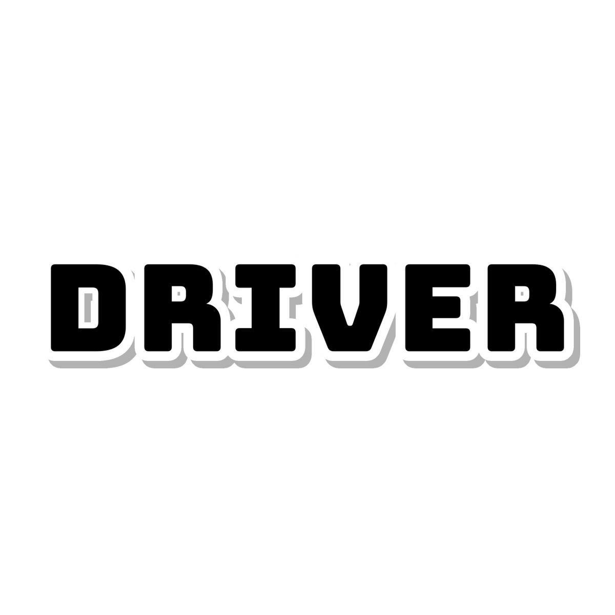 Driver die-cut sticker