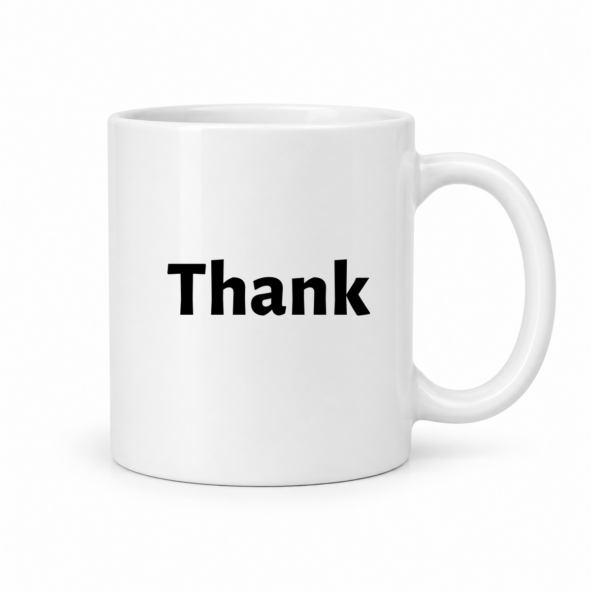 Thank Mug in white