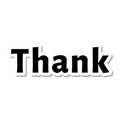 Thank die-cut sticker