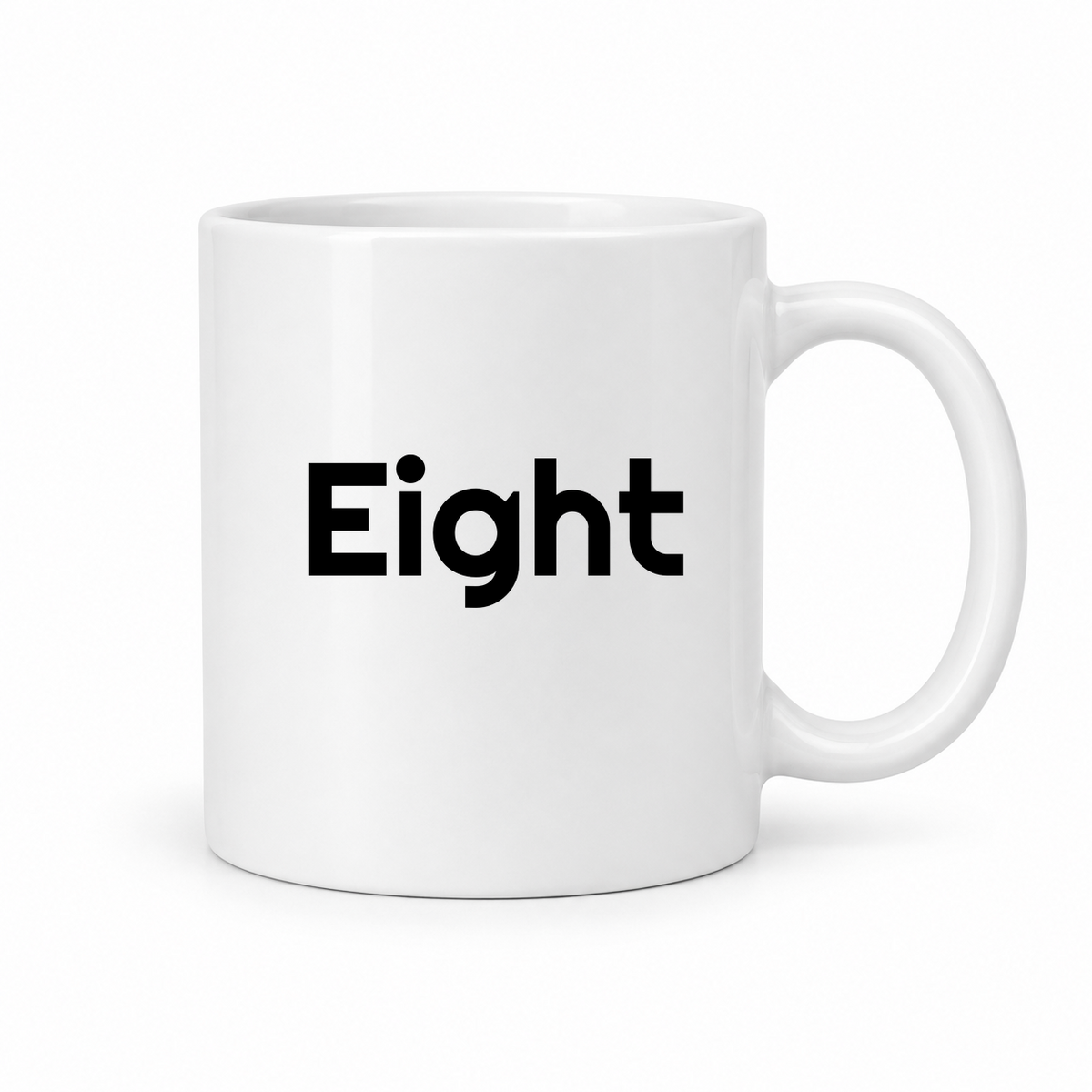 Eight Mug in white