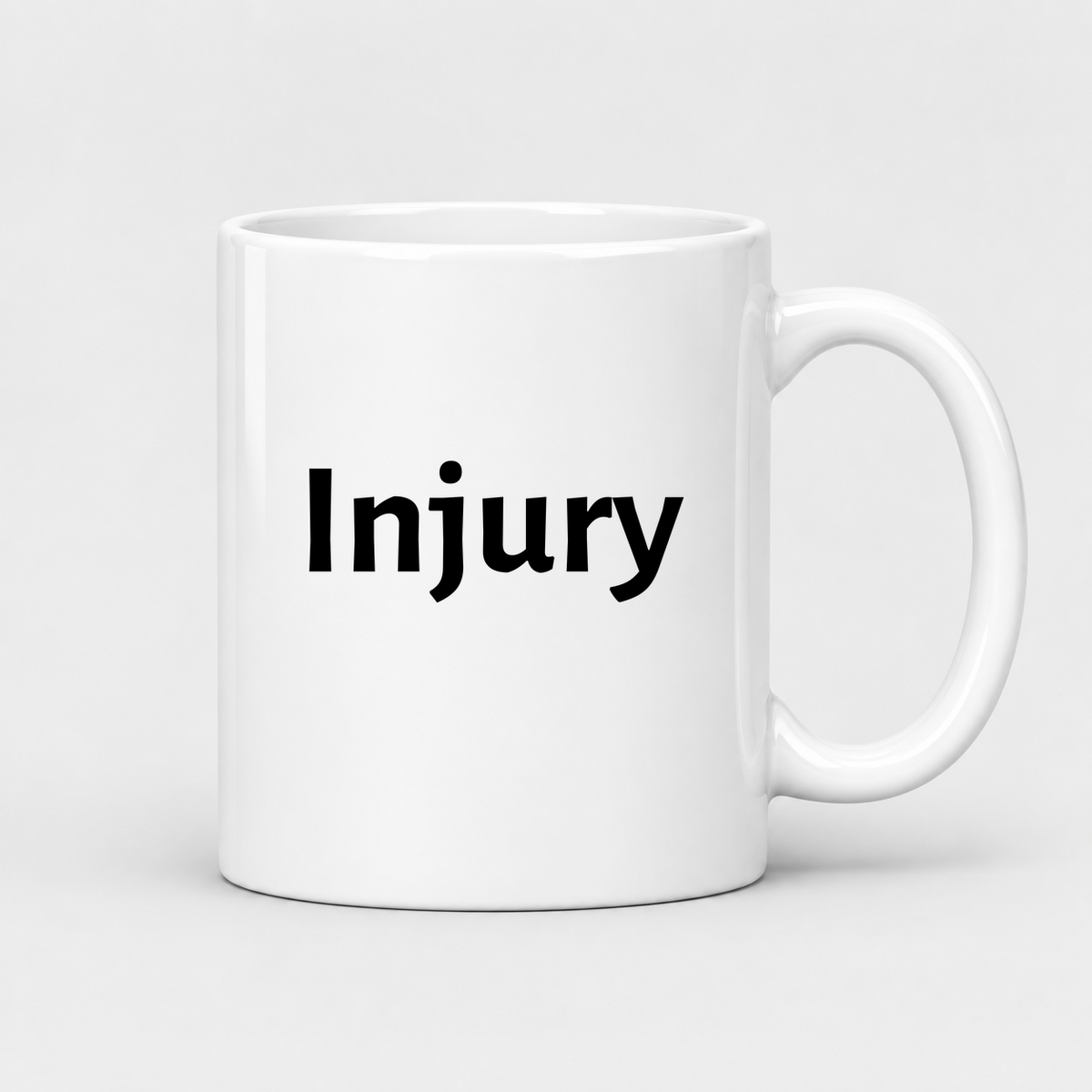 Injury Mug in white
