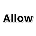 Allow die-cut sticker
