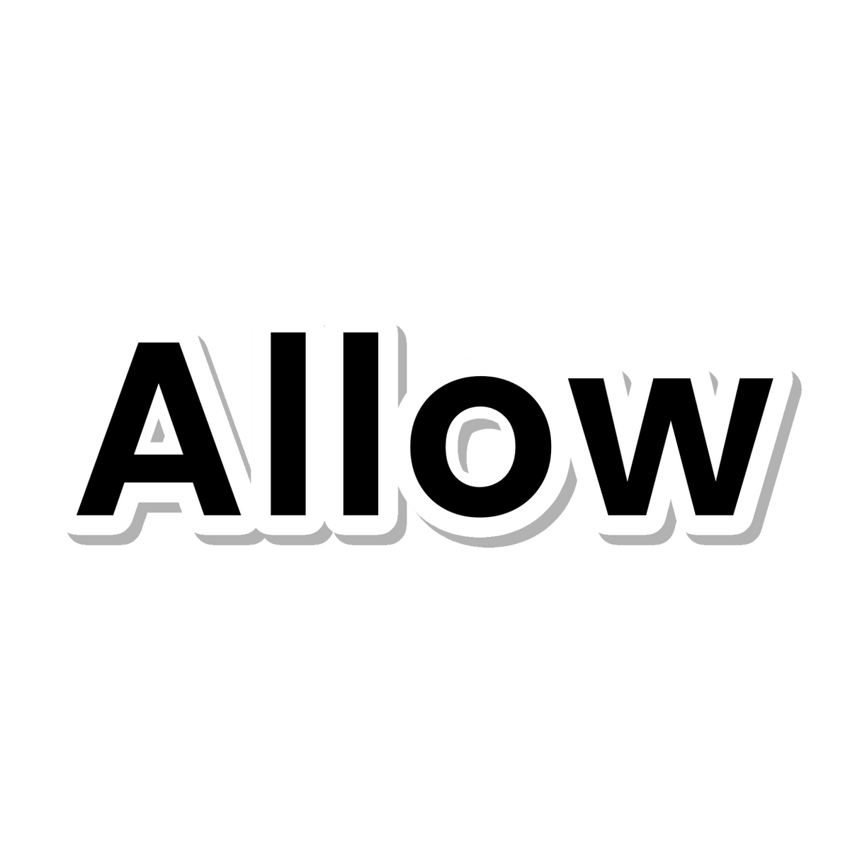 Allow die-cut sticker