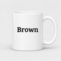 Brown Mug in white