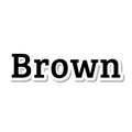 Brown die-cut sticker