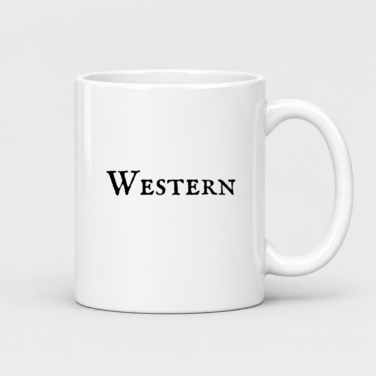 Western Mug in white
