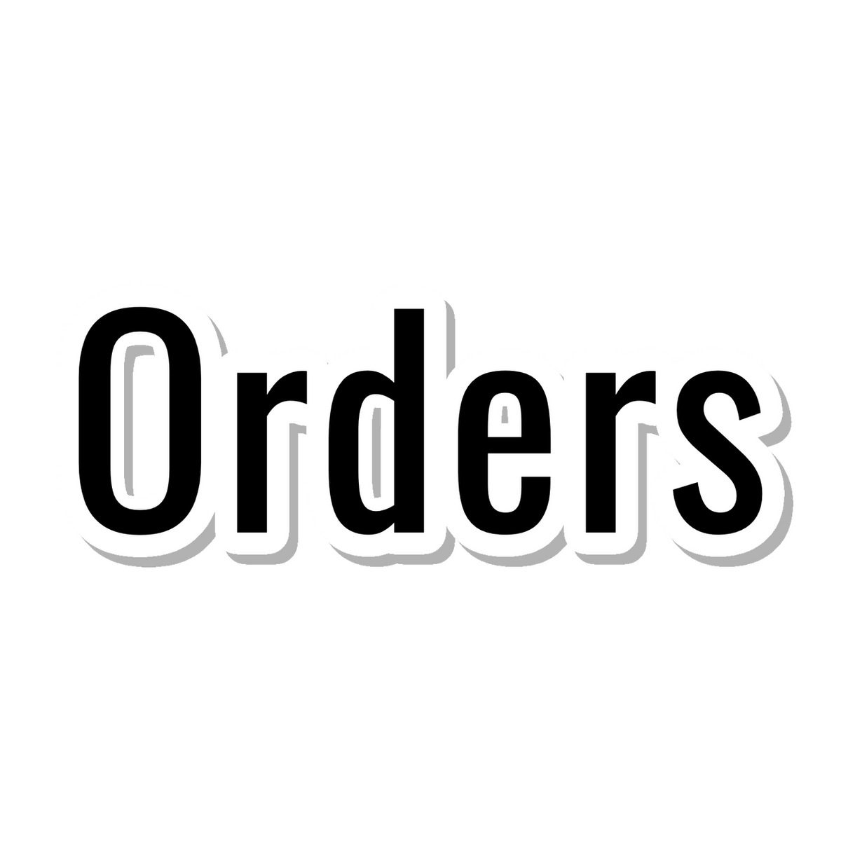 Orders die-cut sticker
