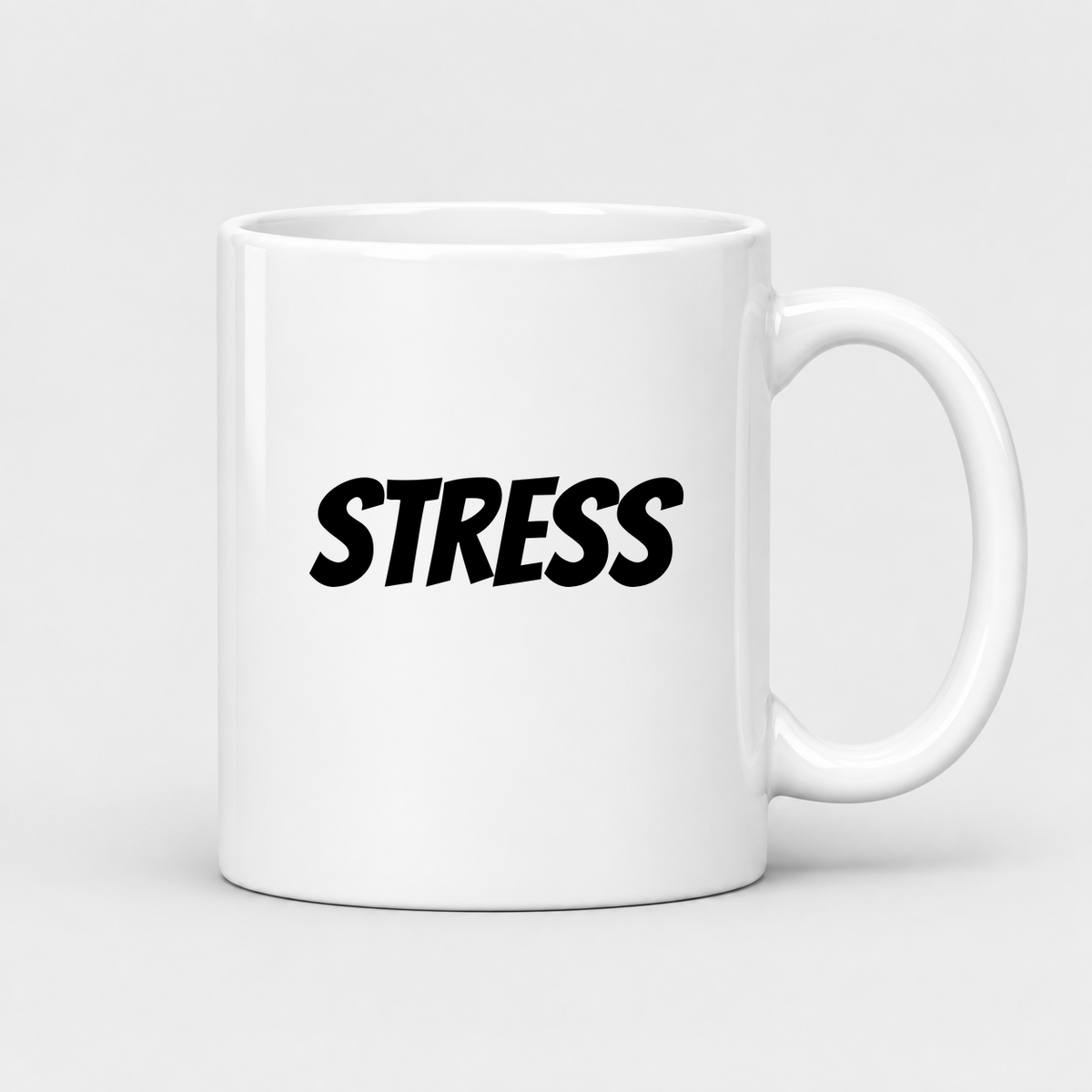Stress Mug in white