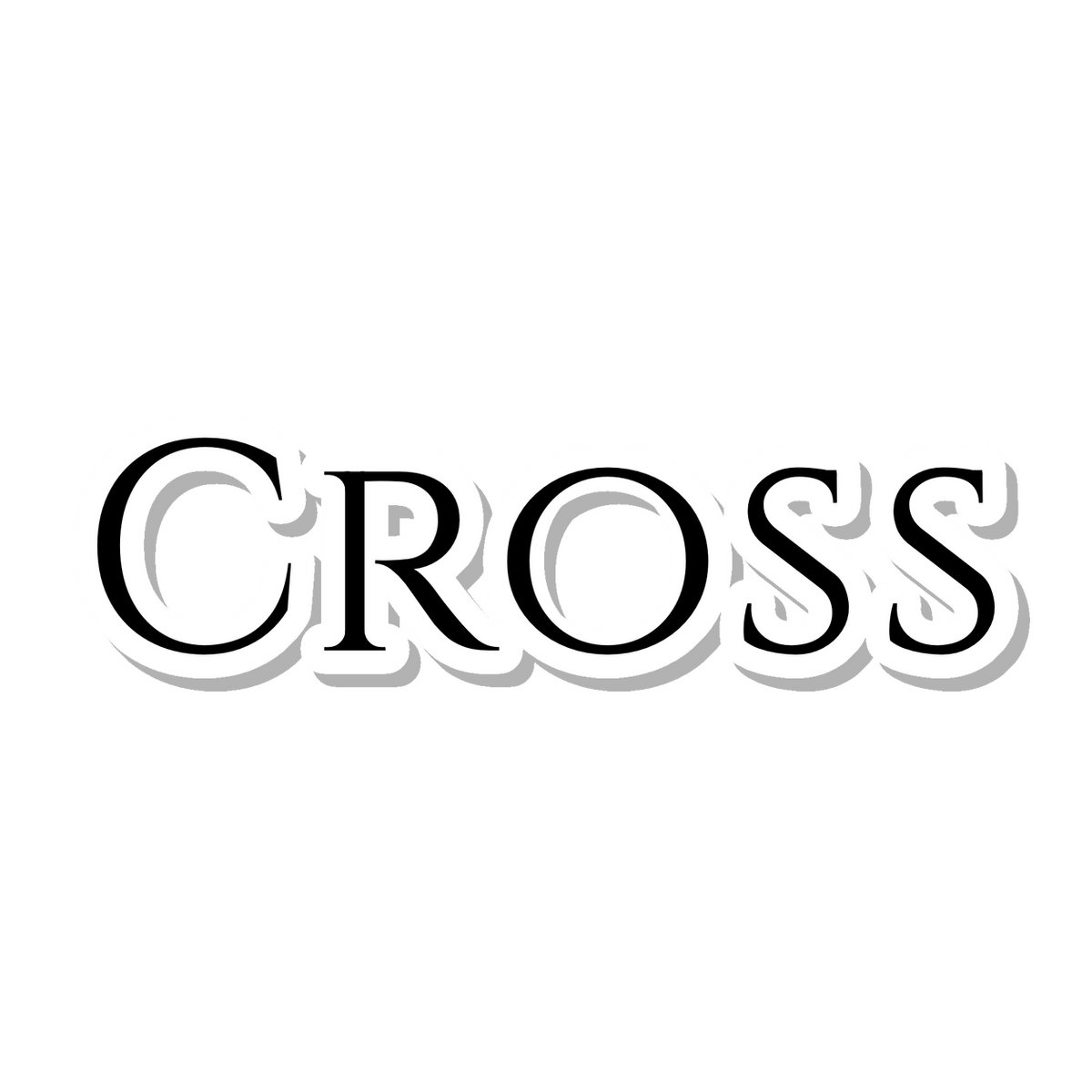 Cross die-cut sticker