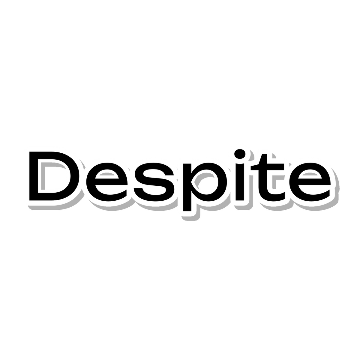 Despite die-cut sticker