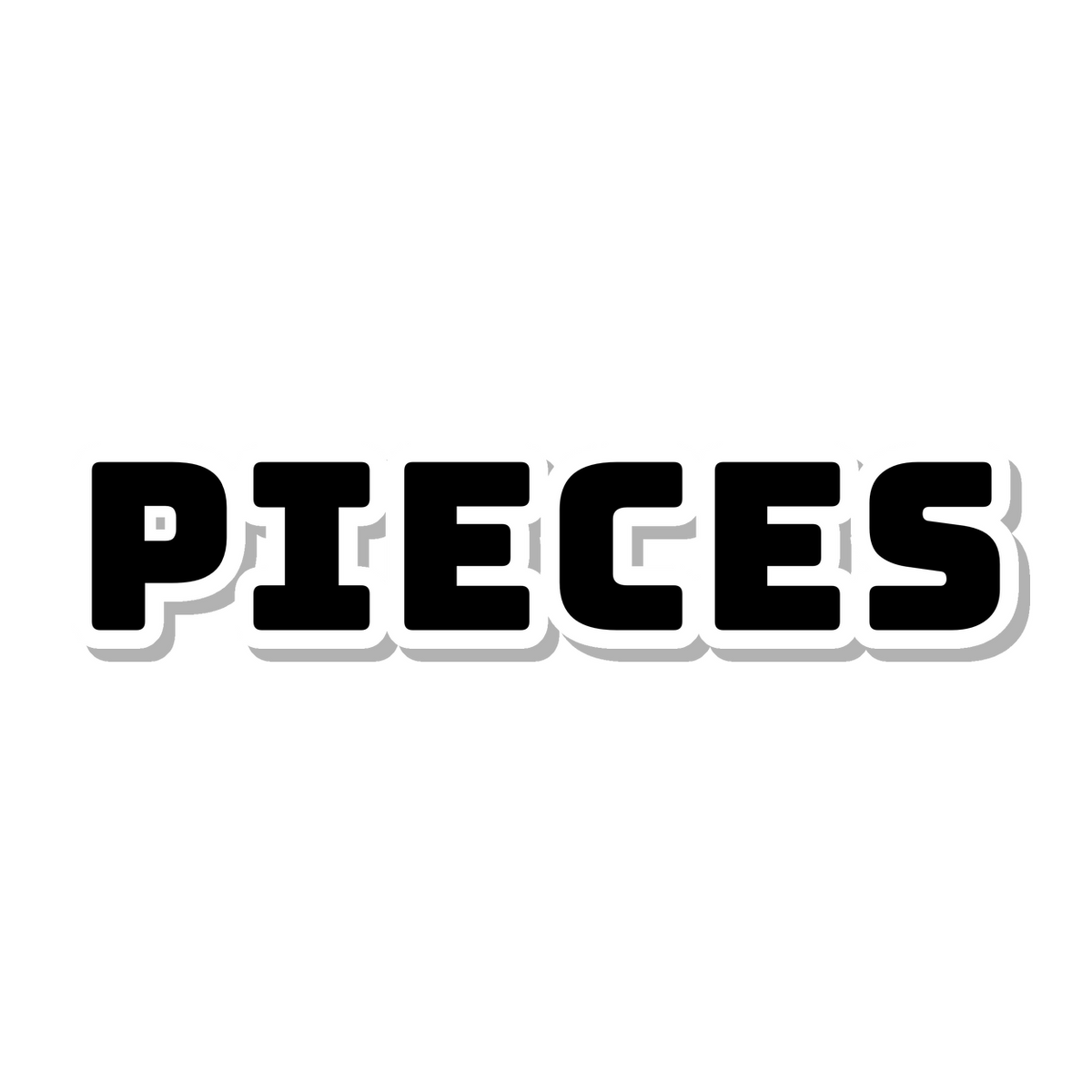 Pieces die-cut sticker