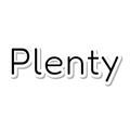 Plenty die-cut sticker