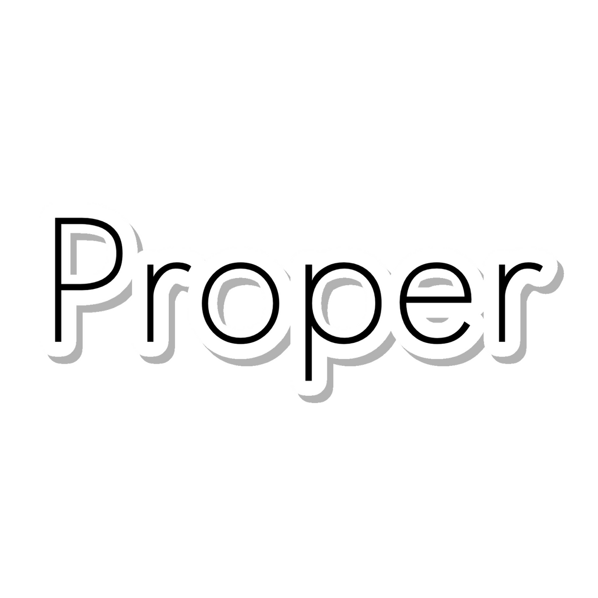 Proper die-cut sticker