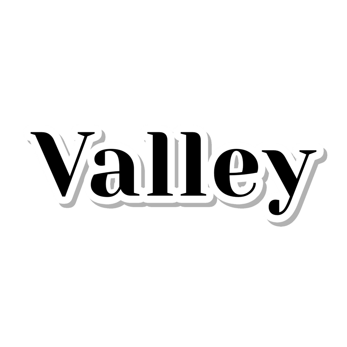 Valley die-cut sticker