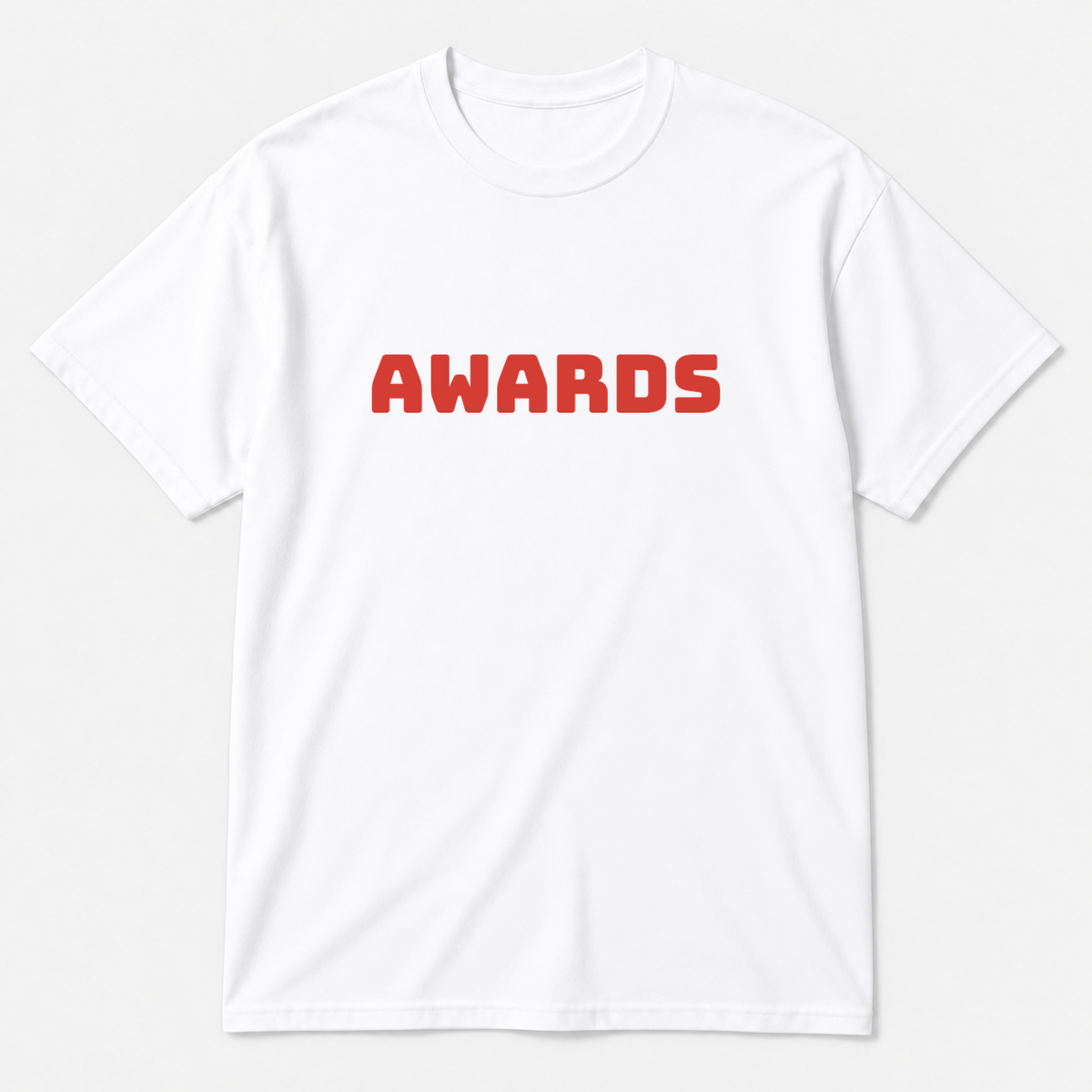 Awards T-Shirt in white with red text