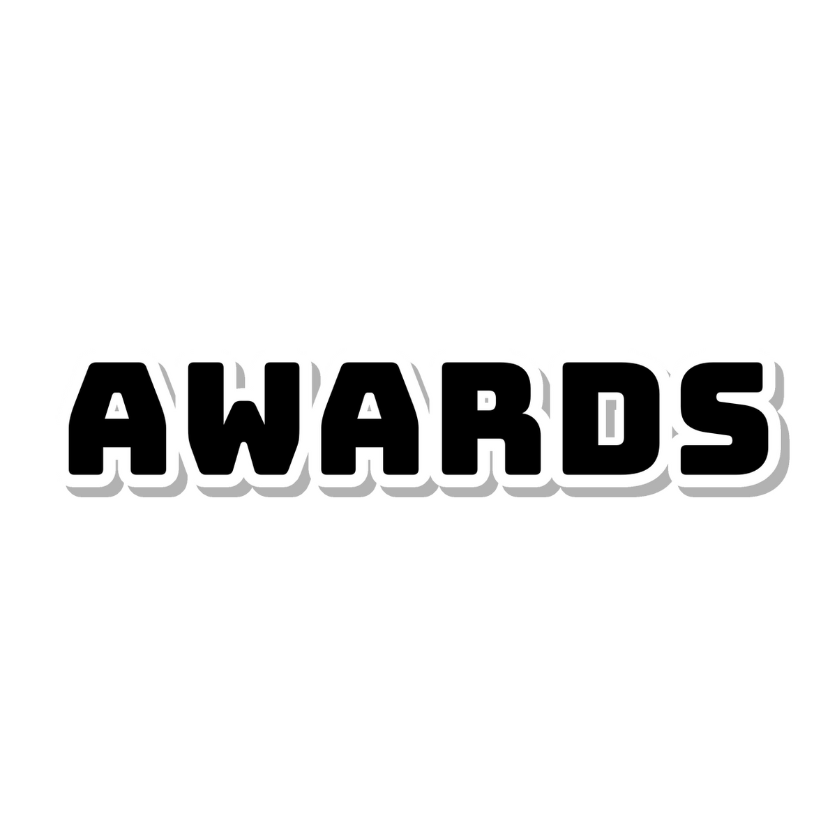 Awards die-cut sticker