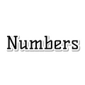 Numbers die-cut sticker