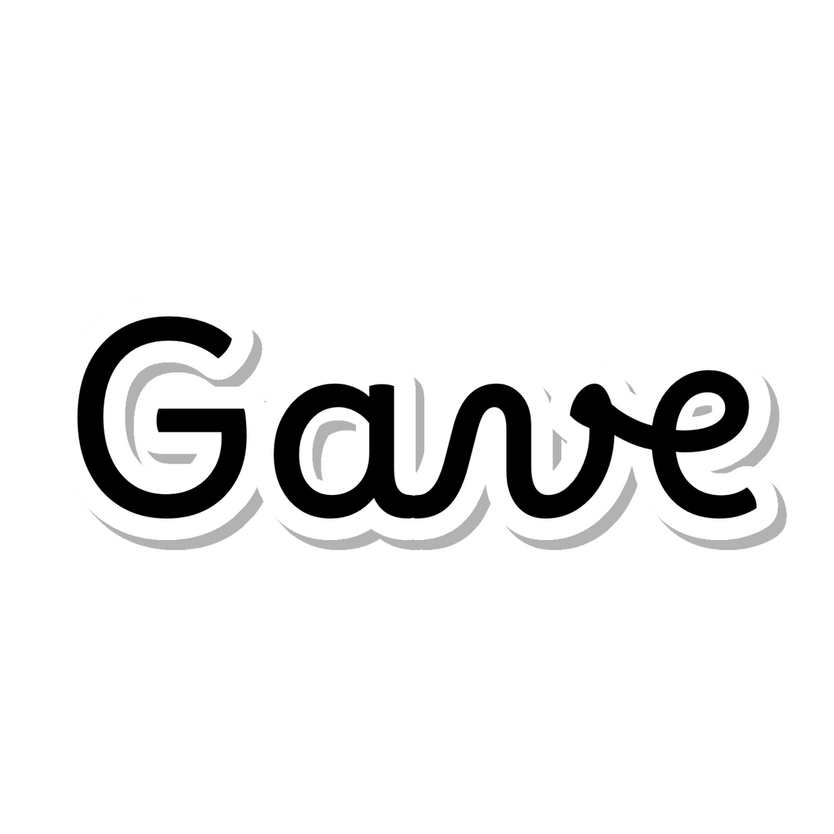 Gave die-cut sticker