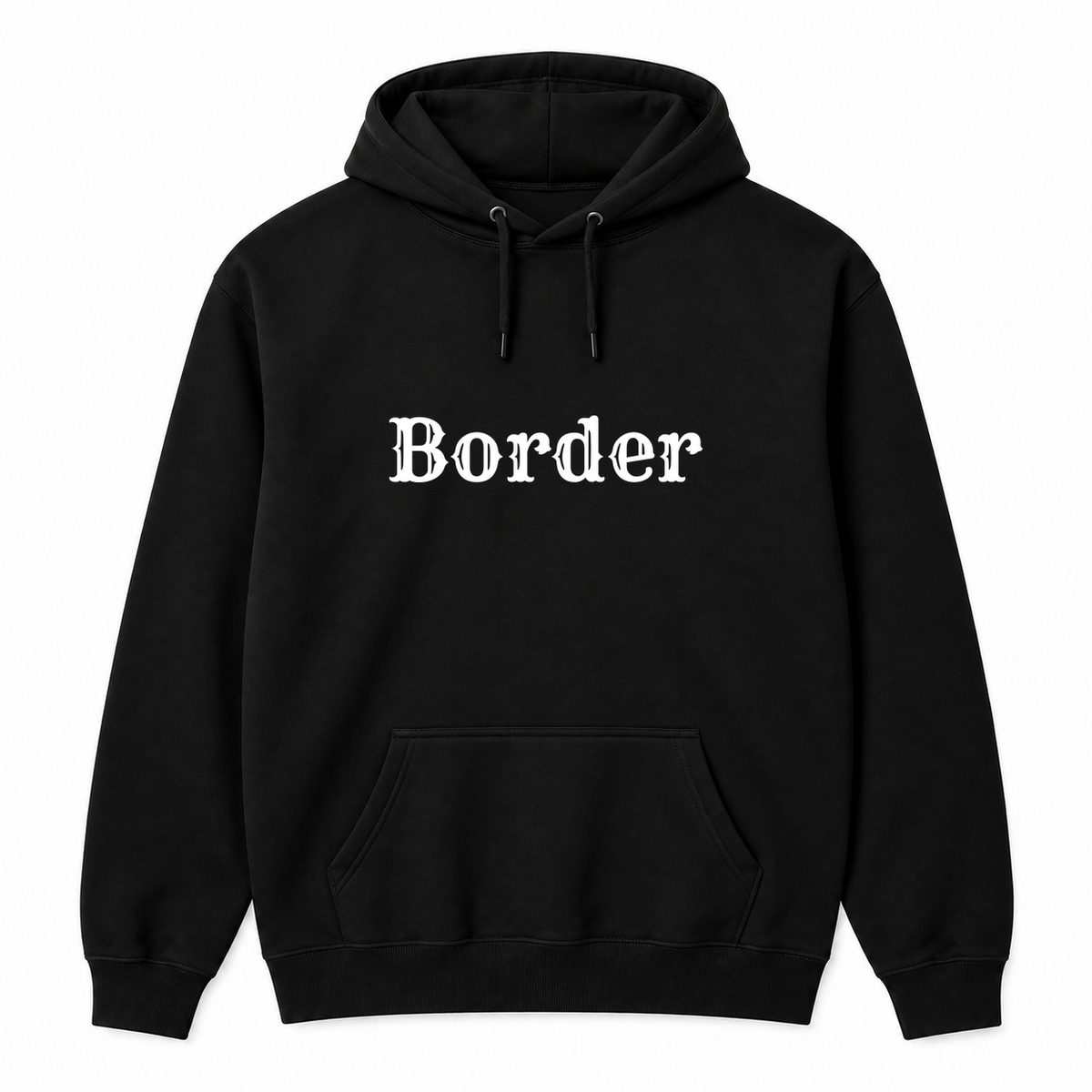 Border Hoodie in black