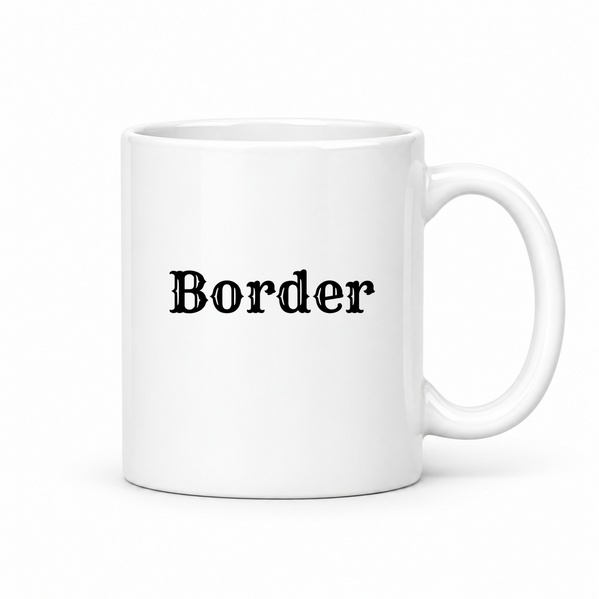 Border Mug in white
