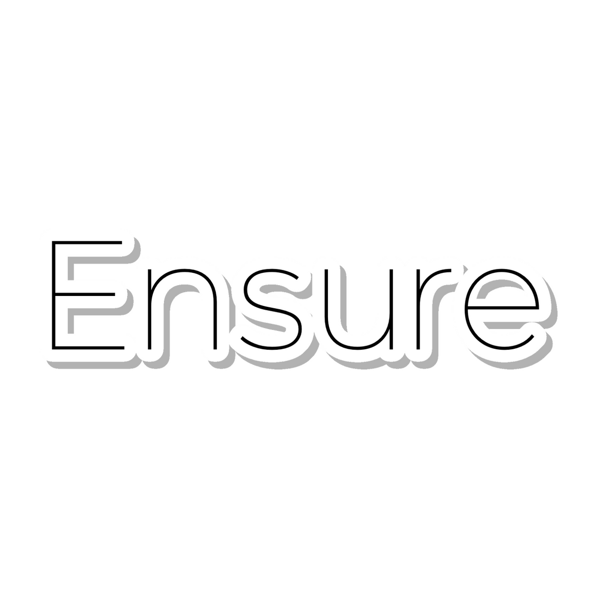 Ensure die-cut sticker