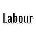 Labour die-cut sticker