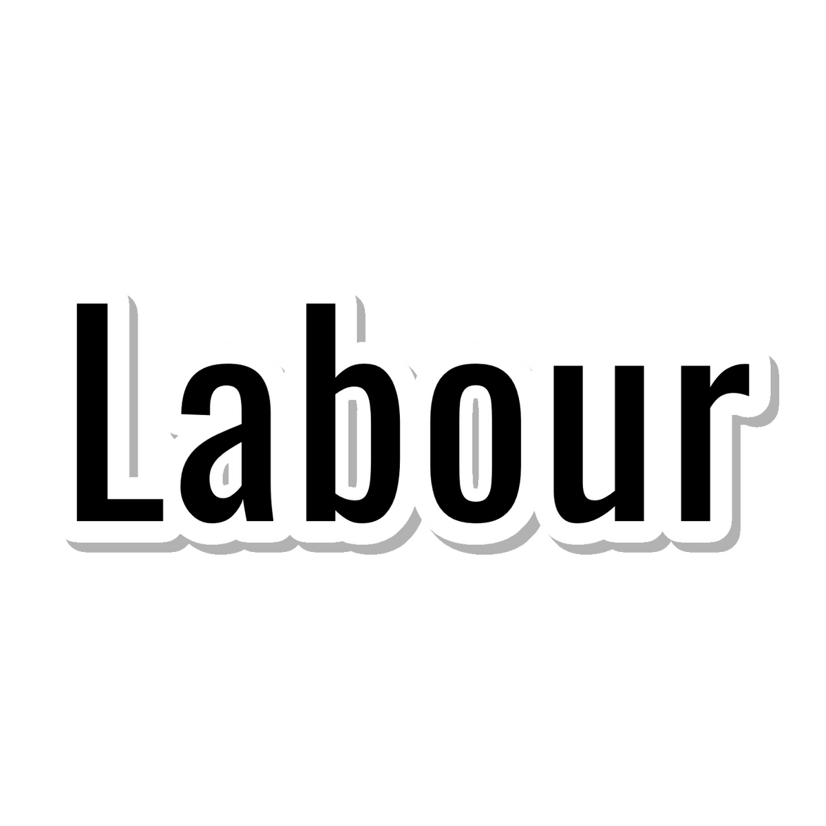 Labour die-cut sticker