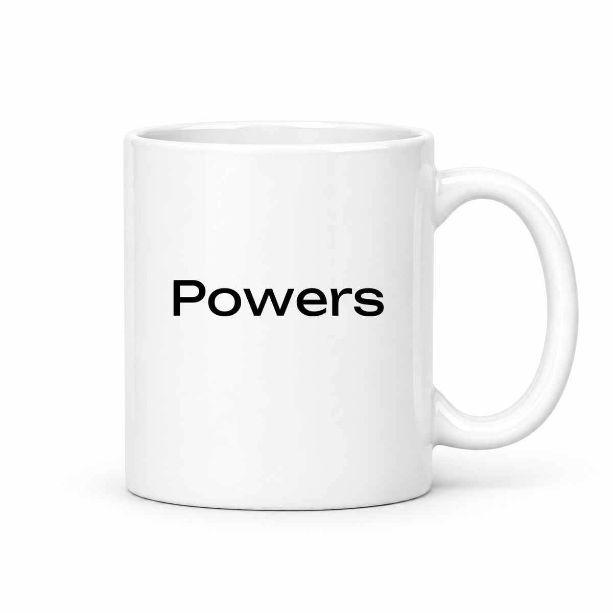 Powers Mug in white