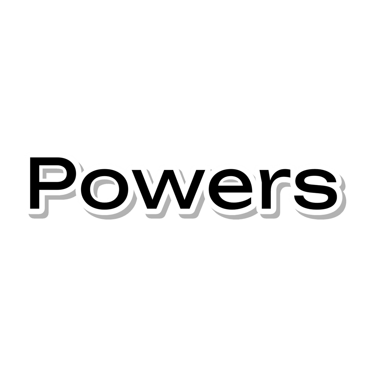 Powers die-cut sticker