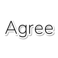 Agree die-cut sticker
