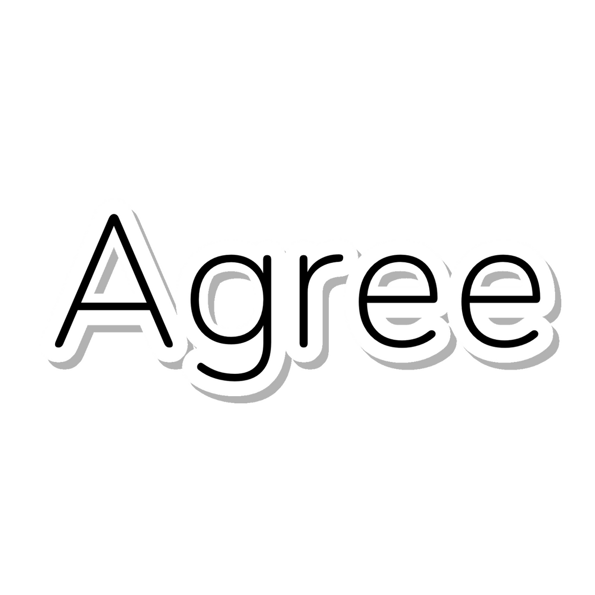 Agree die-cut sticker