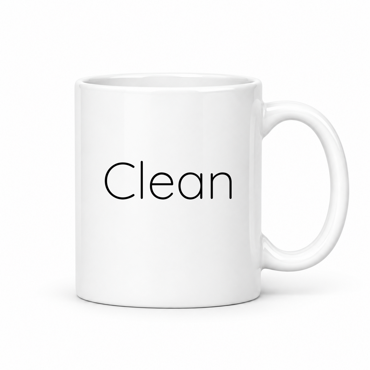 Clean Mug in white