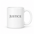 Justice Mug in white