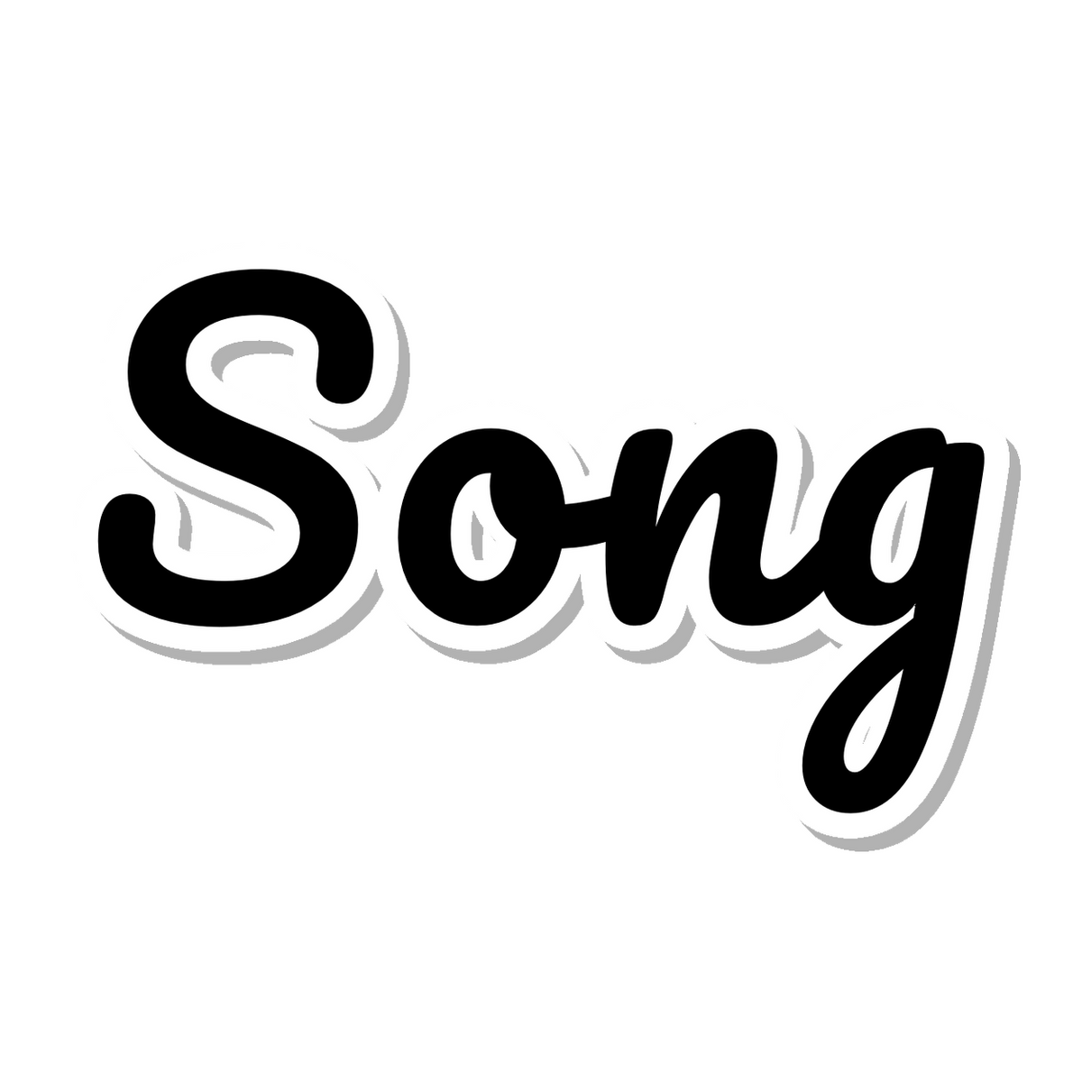 Song die-cut sticker