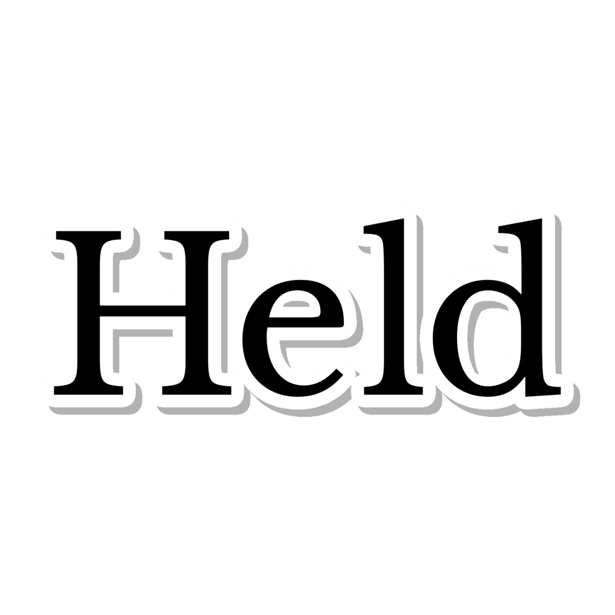 Held die-cut sticker