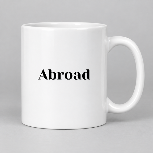 Abroad Mug in white