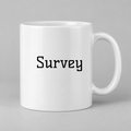 Survey Mug in white