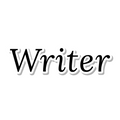 Writer die-cut sticker