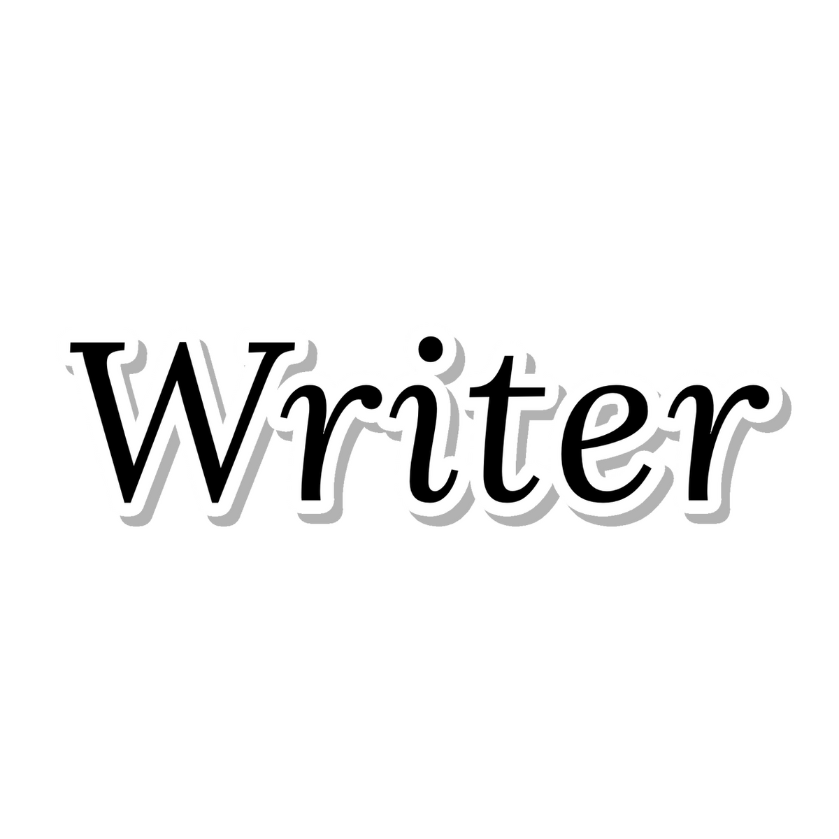 Writer die-cut sticker