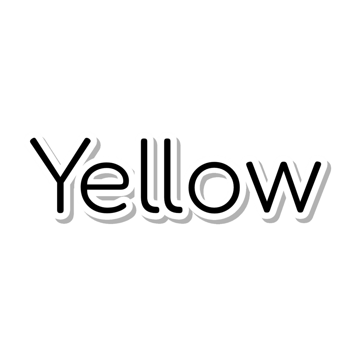 Yellow die-cut sticker