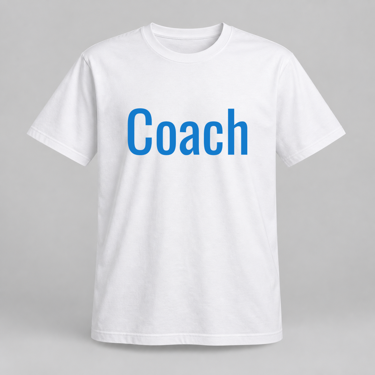 Coach T-Shirt in white with blue text